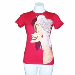 Disney Villains Cruella DeVill Red Graphic Shirt